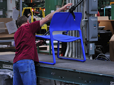 Blue chair factory small